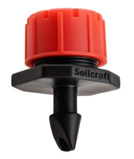 SOILCRAFT®- 4mm Drip Irrigation Pipe Accessories Adjustable Drippers Emitters Sprinklers 0-70lph for Watering Misting The Garden Outdoor(Pack of 100 PCS)