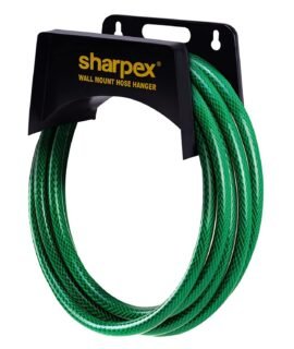 Sharpex Garden Steel Material Hose Hanger | Wall Mounted Watering Hose Holders | Heavy Duty Portable Irrigation Hose Hanger Only (Black)