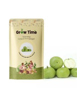 Growtime Tinda (Round Melon) Vegetable Seeds, Vegetable Seeds for Home Gardening, Vegetable Planting Seeds for Kitchen, Tinda (Round Melon) Seeds (Green, Pack of 4g)