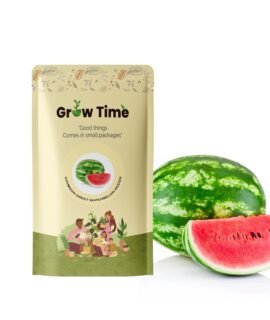 Growtime Crimson Sweet Watermelon Vegetable Seeds, Vegetable Seeds for Home Gardening, Vegetable Planting Seeds for Kitchen, Crimson Sweet Watermelon Seeds (Pack of 2g)