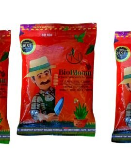 Naturally Green BioBloom, Humic Amino Fulvic Seaweed based Natural & Organic Formulation. Has natural NPK, Carbon, Calcium, Magnesium, Sulphur Micro nutrients Boron, Zinc Iron, Copper. 100 gms