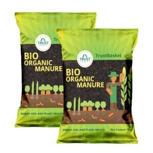 TrustBasket Bio Organic Manure (set of 1) 2 KG for home, kitchen, and terrace gardening | Rich in essential nutrients to promote plant growth and development | Soil conditioner